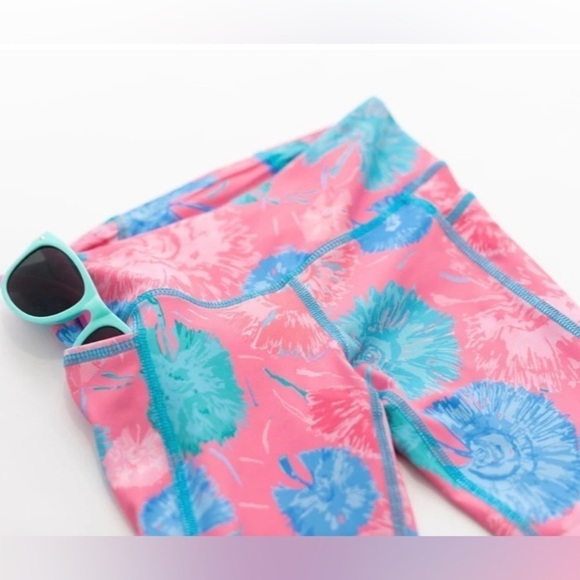 NWT Prodoh Pink Palm Leggings Size 12 - Picture 3 of 3